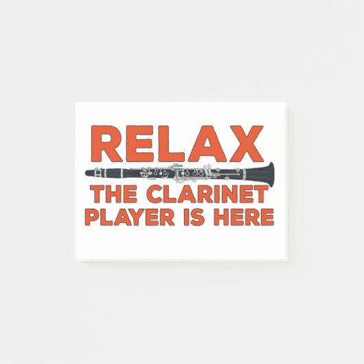 Relax The Clarinet Player is Here ポストイット (正面)
