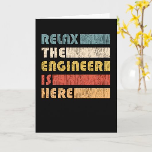 Relax The Engineer For Engineers カード (黄色い花)