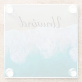 Relax & Unwind Ocean Wave Coaster ガラスコースター (裏面)