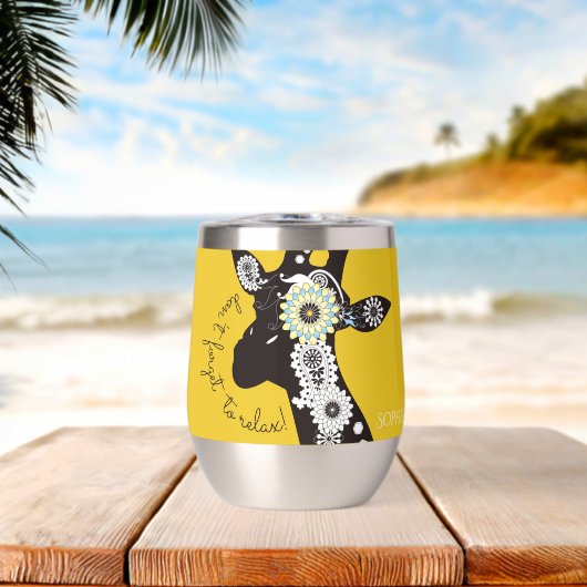 Relax - Yellow Funky Funny Giraffe (ビーチ (回転後))