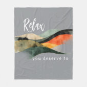 "Relax You Deserve To" Rolling HillsFleece Blanket フリースブランケット (正面)
