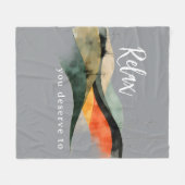 "Relax You Deserve To" Rolling HillsFleece Blanket フリースブランケット (正面(横))
