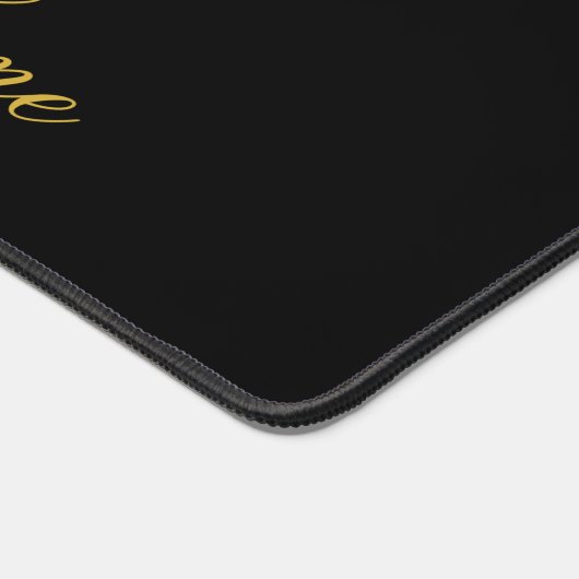 Relax You’re Home Custom Text Solid Black デスクマット (コーナー)