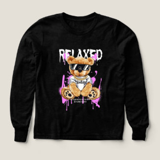 "RELAXED" ストリートウェア ベア ロングスリーブTシャツ
