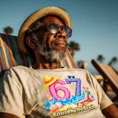 Relaxed by the Beach Retirement 67 T-Shirt Tシャツ