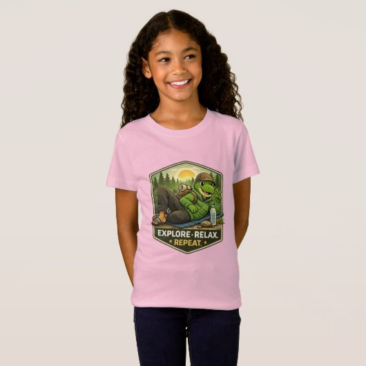 Relaxed Explorer Dino Tシャツ (正面フル)