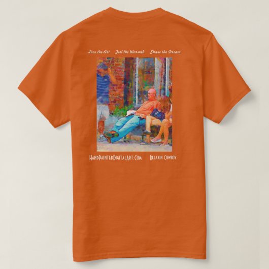 Relaxinのカウボーイ Tシャツ (デザイン裏面)