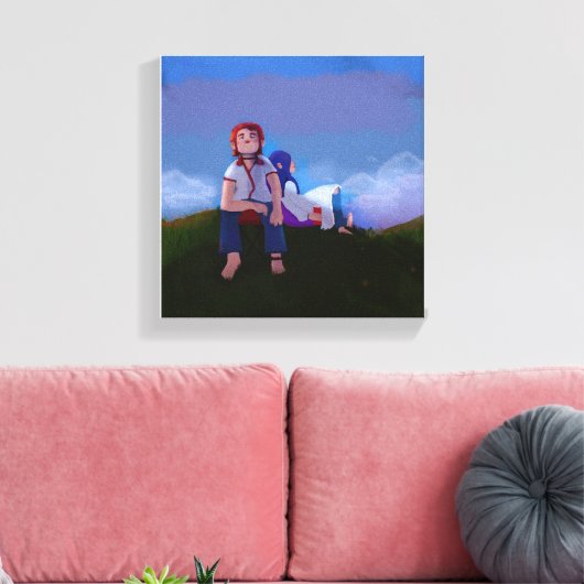 Relaxing キャンバスプリント (インサイチュ (リビング))