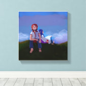 Relaxing キャンバスプリント (インサイチュ (ウッドフロア))