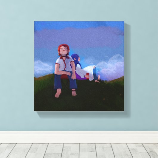 Relaxing キャンバスプリント (インサイチュ (ウッドフロア))