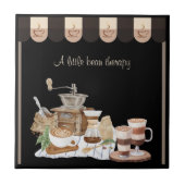 Relaxing Artistic Pour Over Barista Cafe Sign タイル (正面)