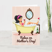 Relaxing Bath Mothers Day Card カード (正面)