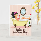 Relaxing Bath Mothers Day Card カード (黄色い花)