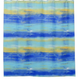 Relaxing Beach Aqua Turquiose Nautical  シャワーカーテン