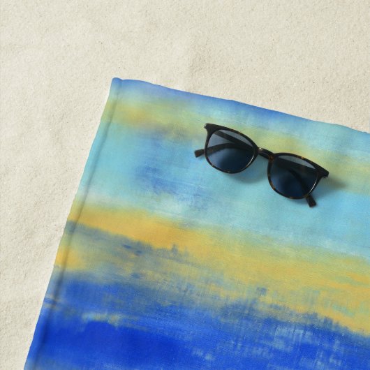 Relaxing Beach Aqua Turquiose Nautical  ビーチタオル (インサイチュ)