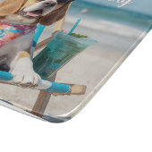 Relaxing Beagle Personalized カッティングボード (角)