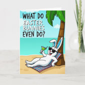 Relaxing Bunny Vacation Card カード (正面)
