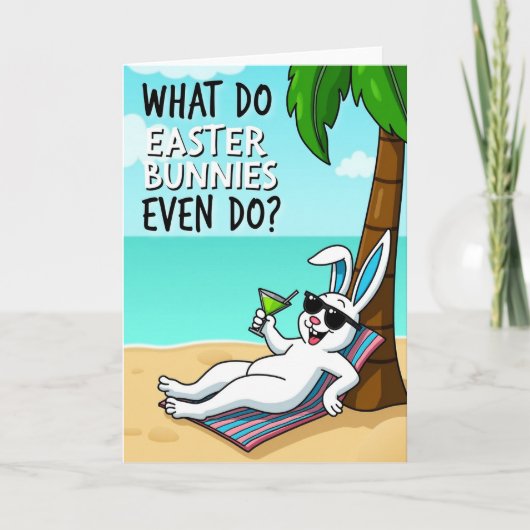 Relaxing Bunny Vacation Card カード (正面)