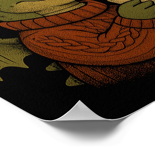 Relaxing Dragon wall poster ポスター (角)