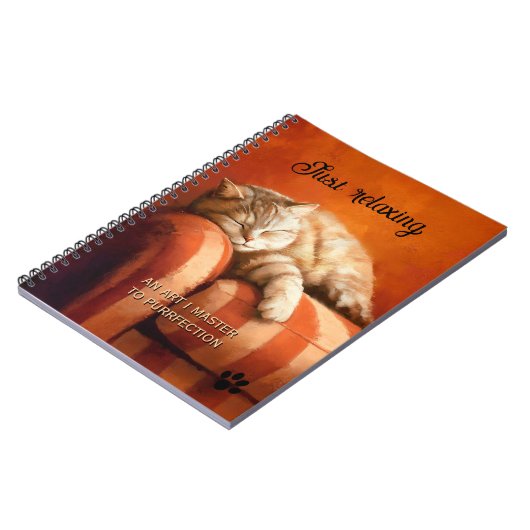 Relaxing Ginger Cat Notebook ノートブック (左側)