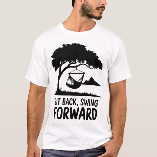 Relaxing Hammock Swing Tree Nature Quote Tシャツ (正面)