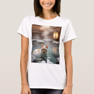 Relaxing Hot Spring Cat Tシャツ
