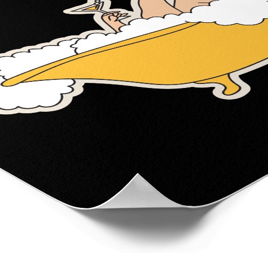 Relaxing in Bathroom ポスター (角)