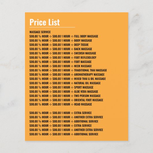 Relaxing Massage, Massage Therapy, Massage Parlor チラシ (裏面)