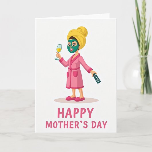 Relaxing Mothers Day Illustration Card カード (正面)