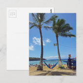 Relaxing on a Hawaii Beach ポストカード (正面/裏面)