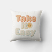 Relaxing "Take It Easy" with Smiling Sun クッション (裏面)