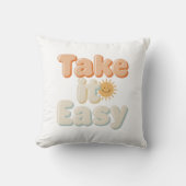 Relaxing "Take It Easy" with Smiling Sun クッション (正面)