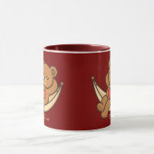 Relaxing Teddy Bear Love Mug – Valentine Gift マグカップ (中央)