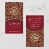Relaxoスパヨガオムニューエイジ名刺 名刺 (正面/裏面)