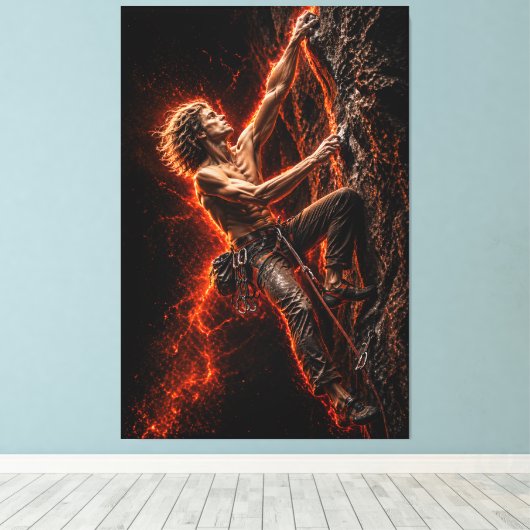 Relentless Ascent – Angelic Climber Power キャンバスプリント (インサイチュ (ウッドフロア))