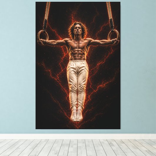 Relentless Balance – Iron Cross Power Canvas Print キャンバスプリント (インサイチュ (ウッドフロア))