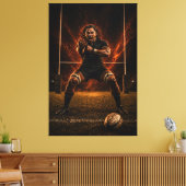 Relentless Dominance – Rugby Power Canvas Print キャンバスプリント (インサイチュ (リビング))
