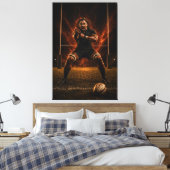 Relentless Dominance – Rugby Power Canvas Print キャンバスプリント (インサイチュ (寝室))