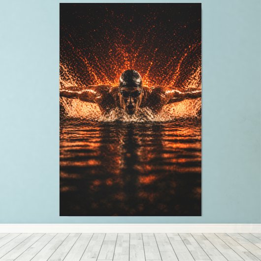 Relentless Flow – Butterfly Power Canvas Print キャンバスプリント (インサイチュ (ウッドフロア))