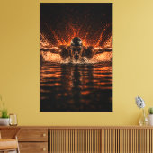 Relentless Flow – Butterfly Power Canvas Print キャンバスプリント (インサイチュ (リビング))