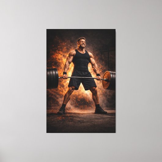 Relentless Strength – Heavy Deadlift Power キャンバスプリント (正面)