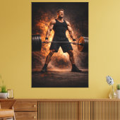 Relentless Strength – Heavy Deadlift Power キャンバスプリント (インサイチュ (リビング))