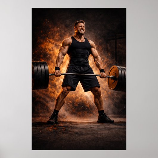Relentless Strength – Heavy Deadlift Power Poster ポスター (正面)