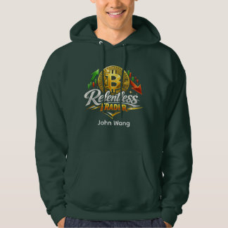 Relentless Trader Bitcoin Hoodie | Custom Name パーカ
