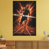 Relentless Velocity – Sprint Victory Canvas Print キャンバスプリント (インサイチュ (リビング))