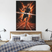 Relentless Velocity – Sprint Victory Canvas Print キャンバスプリント (インサイチュ (寝室))