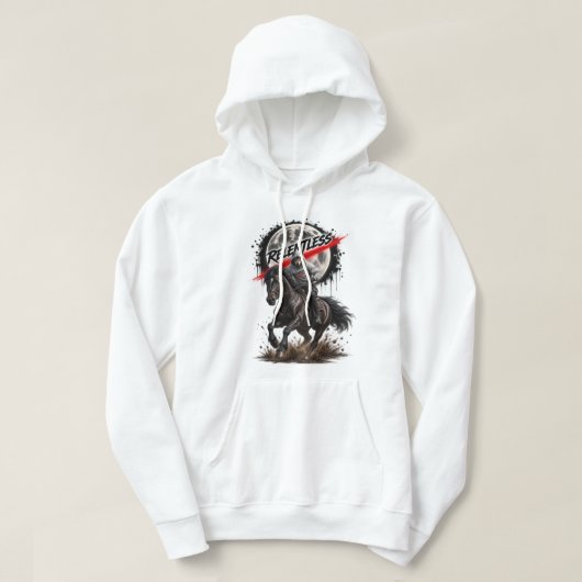 Relentless Wolf Off Road White Hoodie パーカ (デザイン正面)