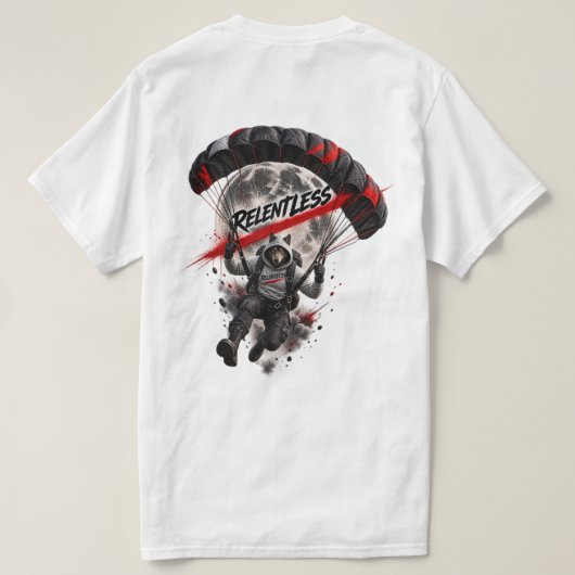 Relentless Wolf Parachute Adventure T-Shirt Tシャツ (デザイン裏面)