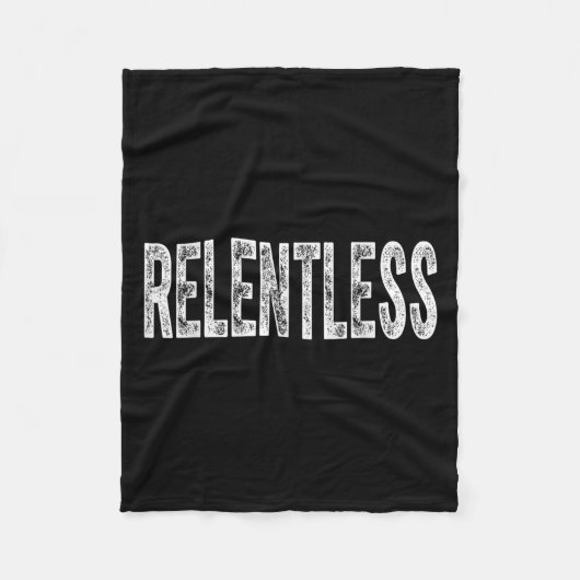 Relentless Workout Motivation Shirt  フリースブランケット (正面)