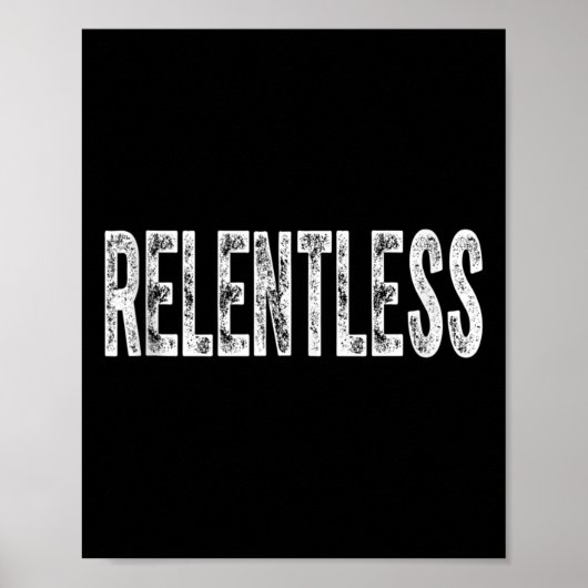 Relentless Workout Motivation Shirt Tank Top  ポスター (正面)